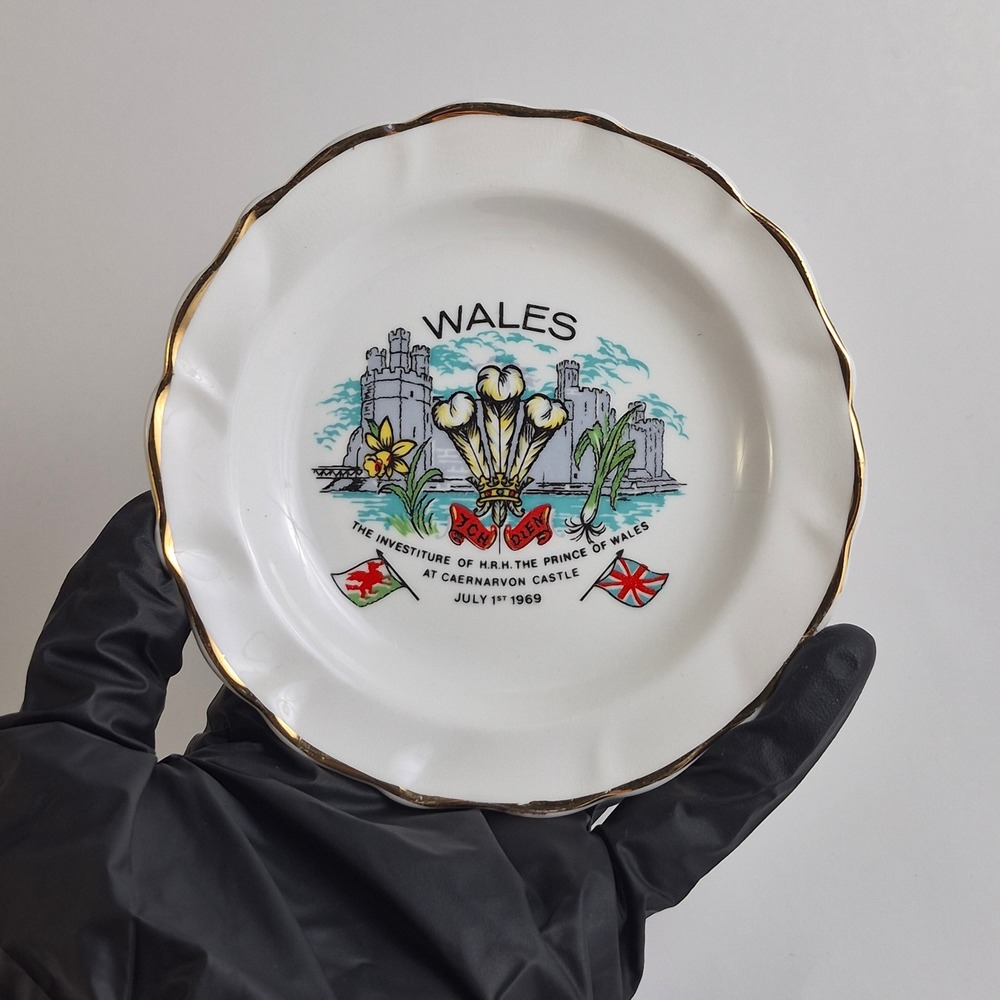 Vintage 1969 Prince of Wales Investiture Plate Liverpool Road Pottery Bone China